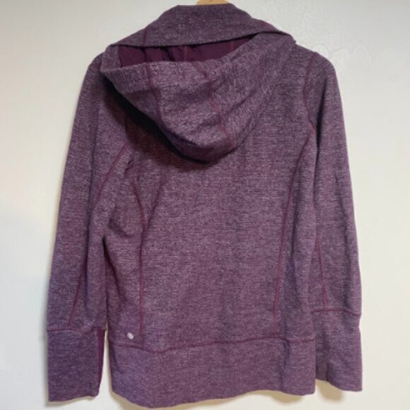 Lululemon Athletica Scuba Women's Burgundy Hoodie Jacket Size 8 - Picture 4 of 16